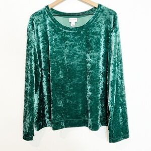 Ava & VIV Green Plus Size Women Blouse 3X Brand New